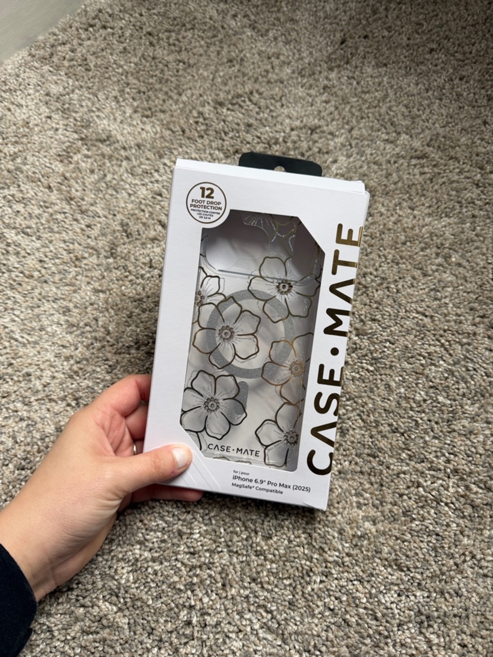 case-mate Clear Floral iPhone Case with Gold Accents